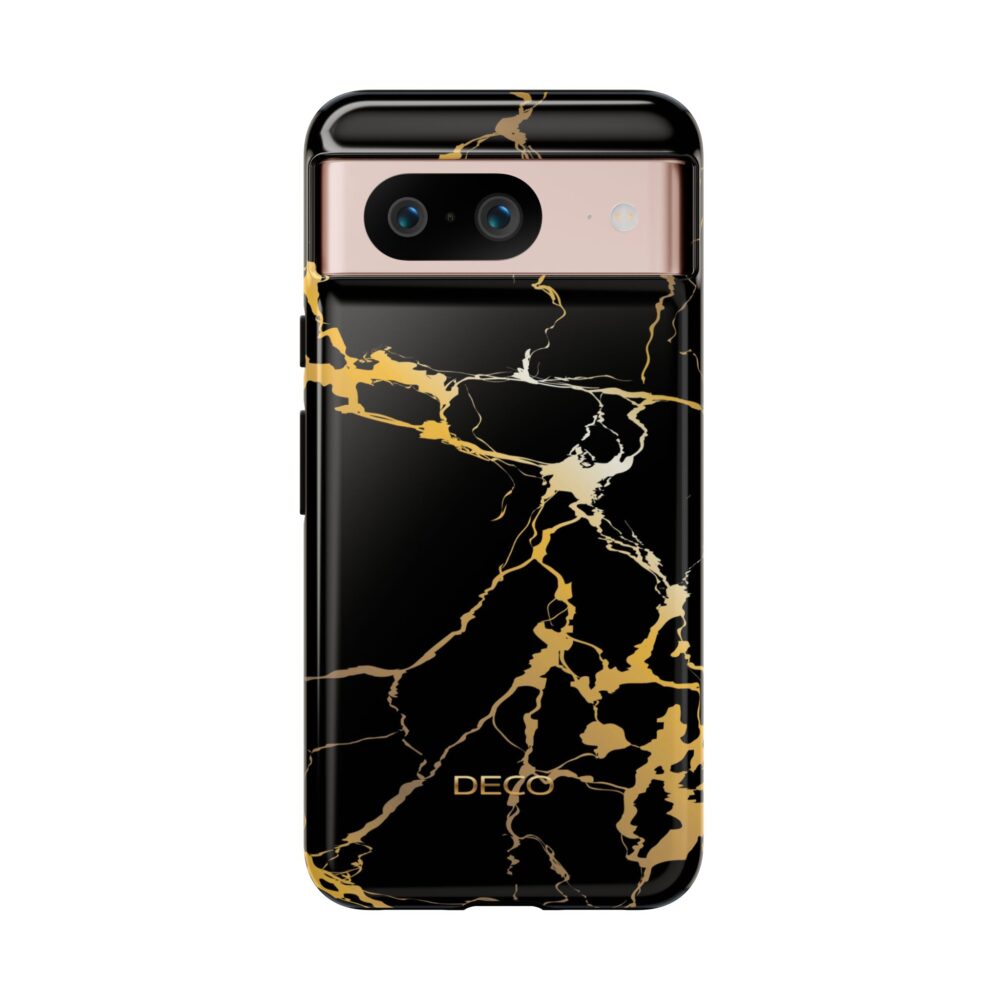 Black & Gold Marble Tough Phone Case