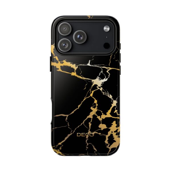 Black & Gold Marble Tough Phone Case