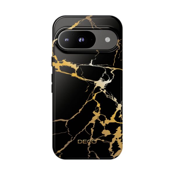 Black & Gold Marble Tough Phone Case