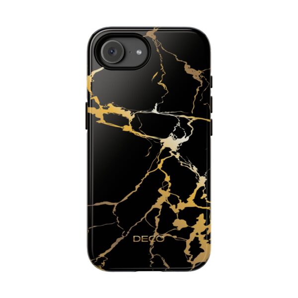 Black & Gold Marble Tough Phone Case