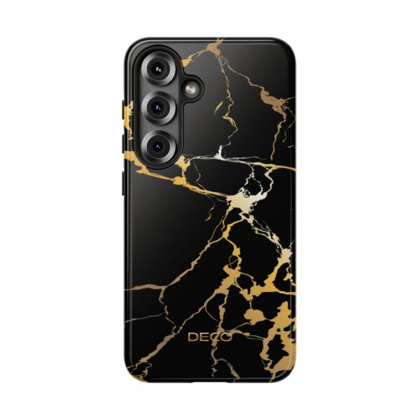 Black & Gold Marble Tough Phone Case