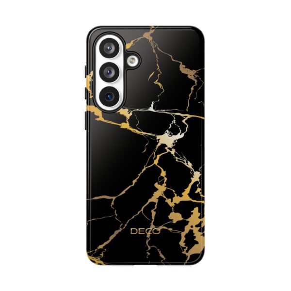 Black & Gold Marble Tough Phone Case