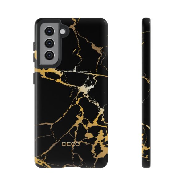 Black & Gold Marble Tough Phone Case