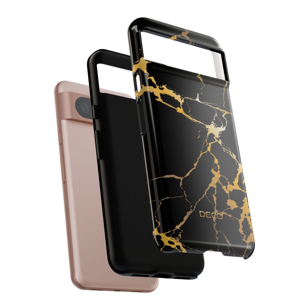 Black & Gold Marble Tough Phone Case