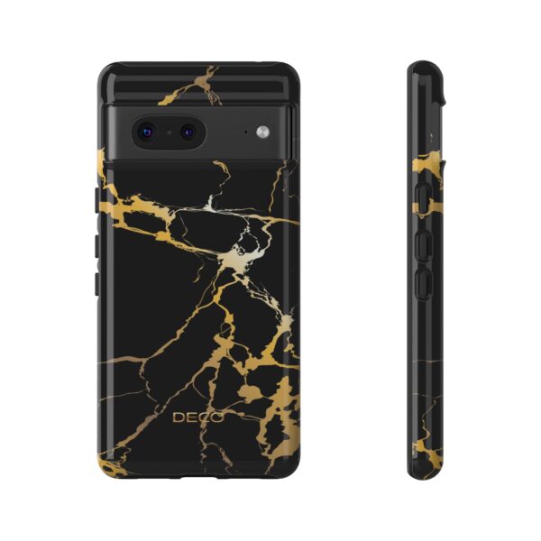 Black & Gold Marble Tough Phone Case