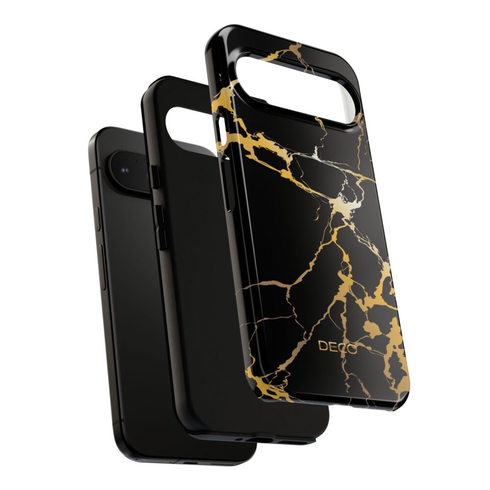Black & Gold Marble Tough Phone Case
