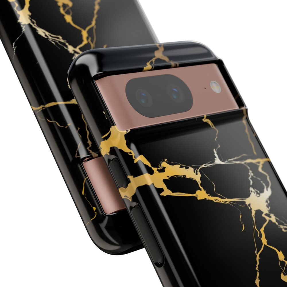 Black & Gold Marble Tough Phone Case