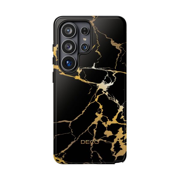 Black & Gold Marble Tough Phone Case