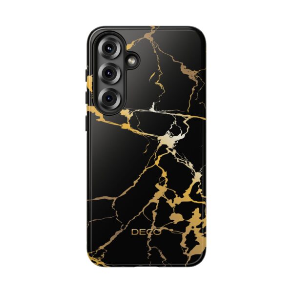 Black & Gold Marble Tough Phone Case