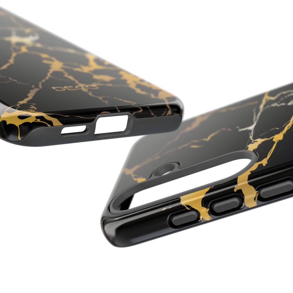 Black & Gold Marble Tough Phone Case