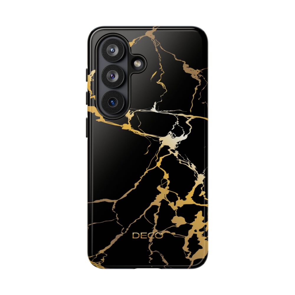 Black & Gold Marble Tough Phone Case