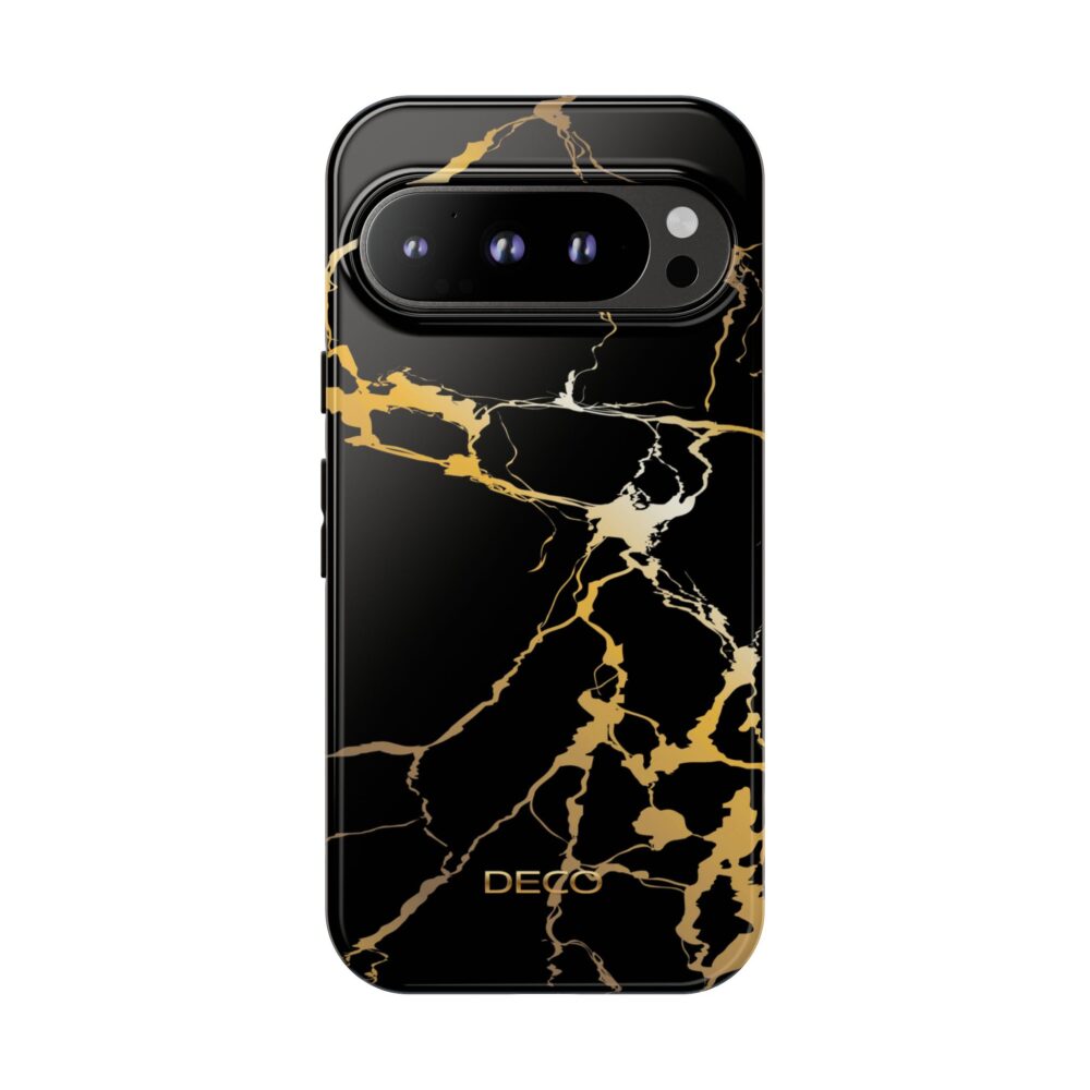 Black & Gold Marble Tough Phone Case