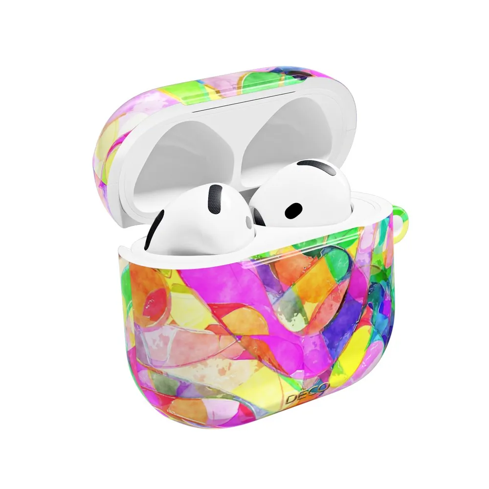 Abstract Neon Watercolor AirPod Case