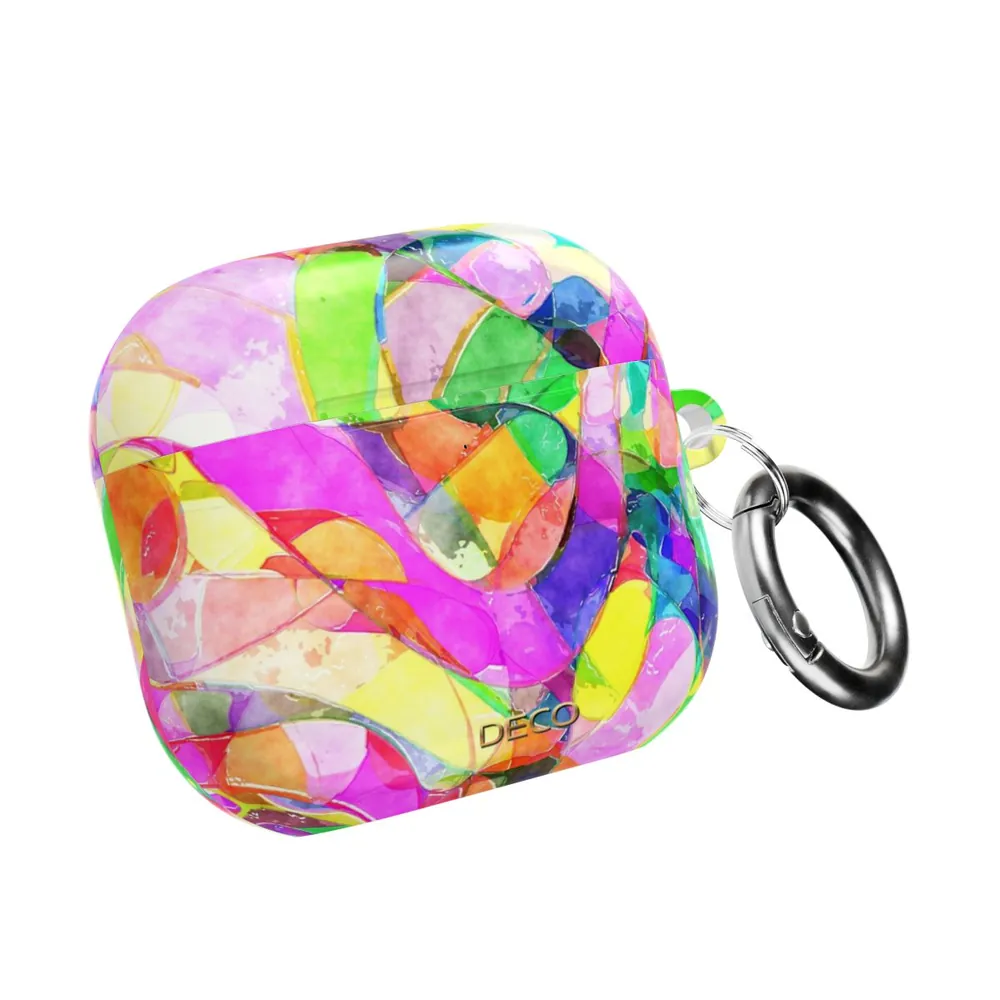 Abstract Neon Watercolor AirPod Case