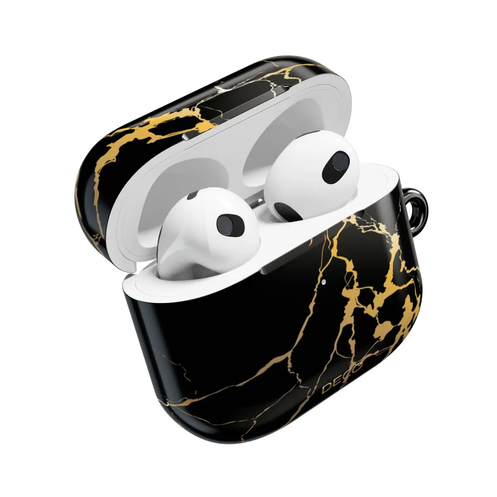 Black & Gold Marble AirPod Case