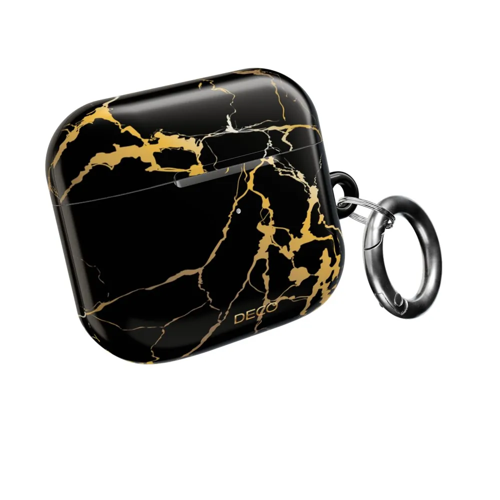 Black & Gold Marble AirPod Case