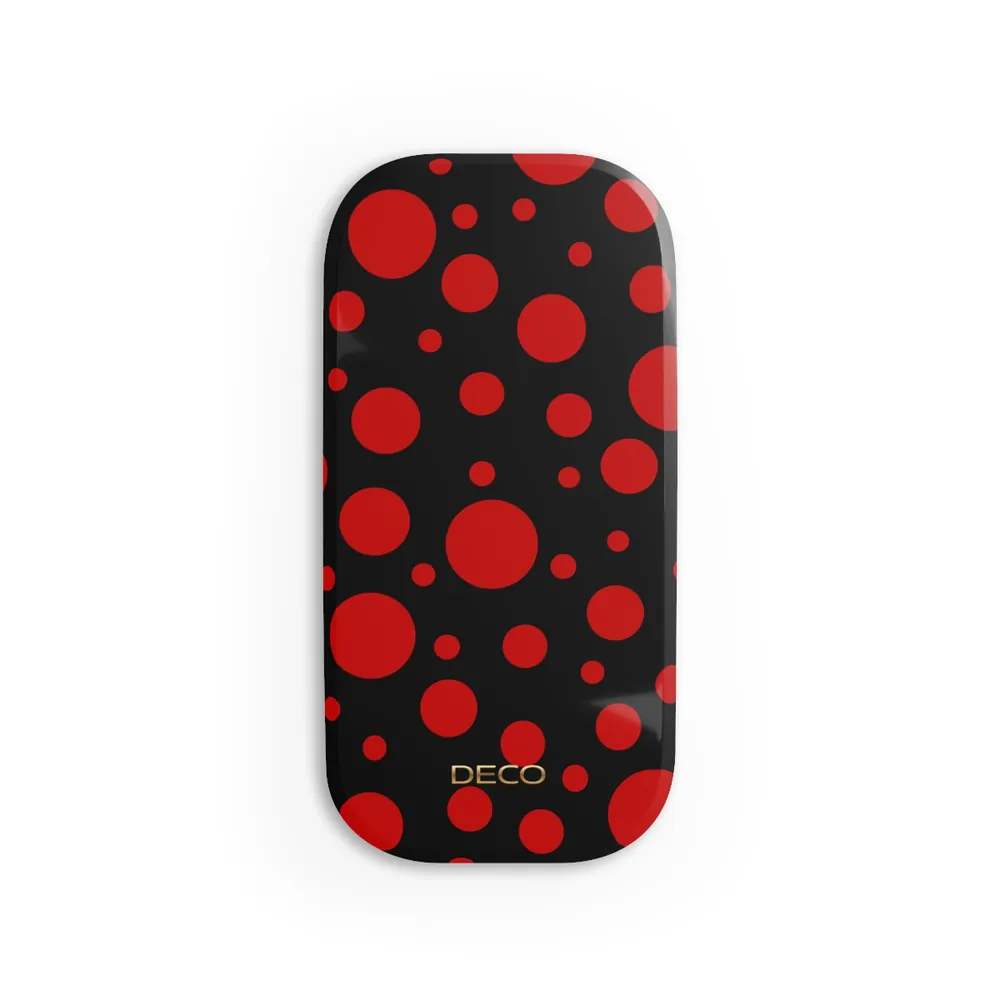 Black & Red Polka Dots Phone Grip & Stand