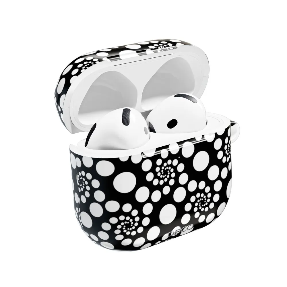 Black & White Twirly Polka Dots AirPod Case
