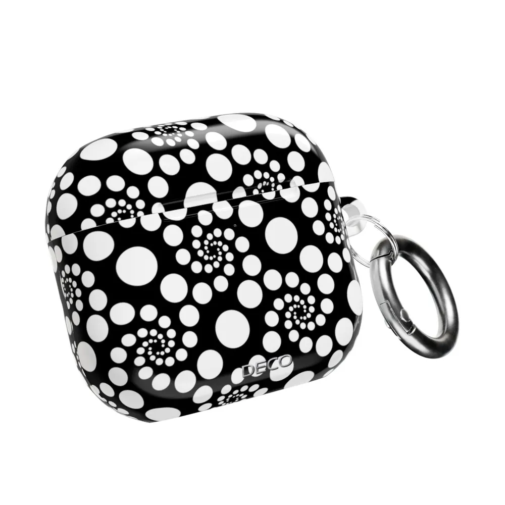 Black & White Twirly Polka Dots AirPod Case