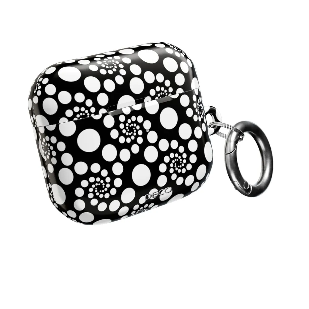 Black & White Twirly Polka Dots AirPod Case