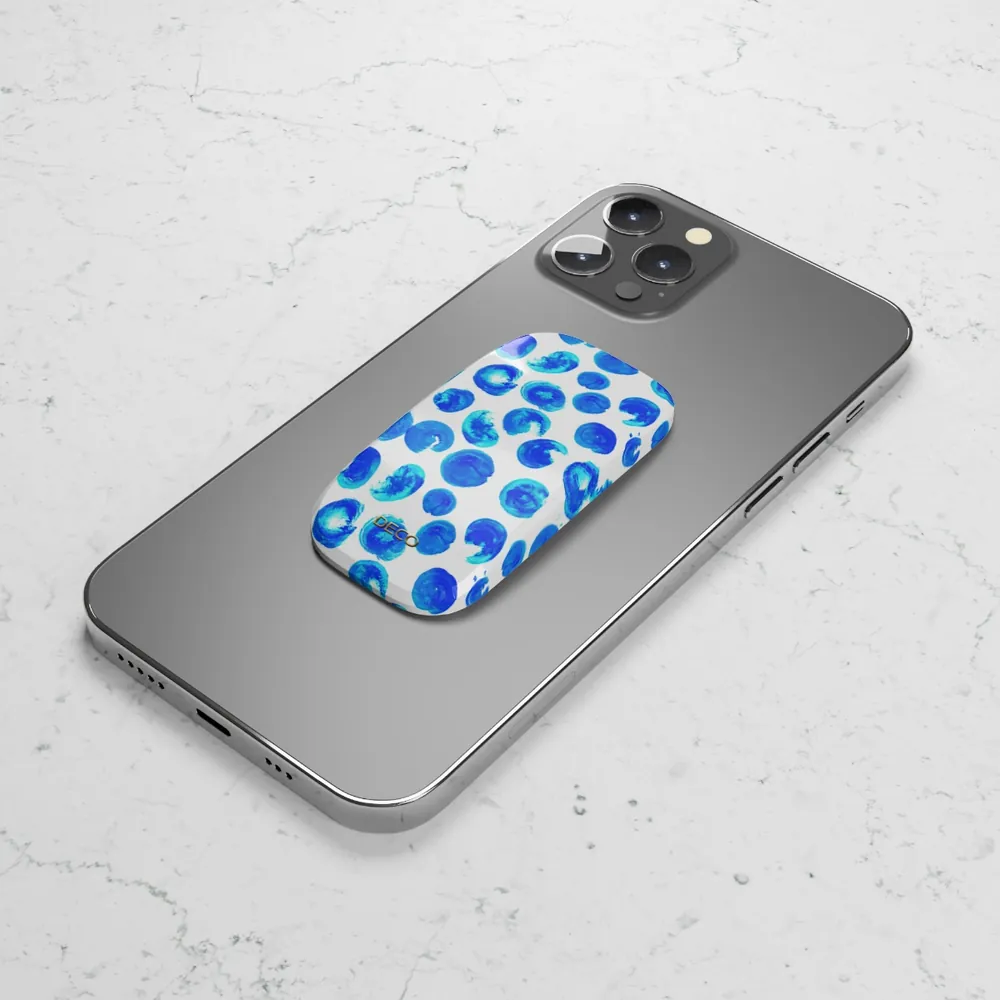 Blue Dots Watercolor Phone Grip & Stand