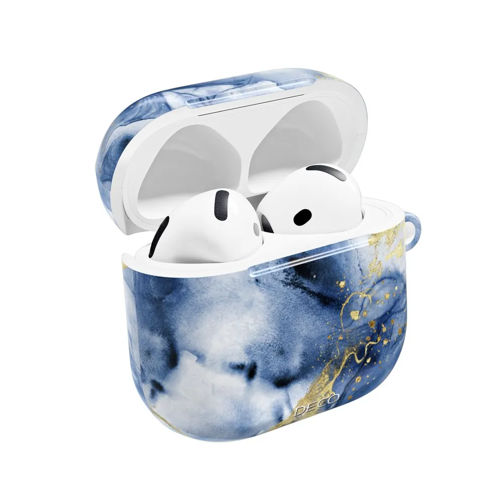 Blue & Gold Marble AirPod Case