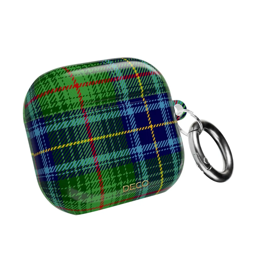 Blue Green Tartan Plaid AirPod Case