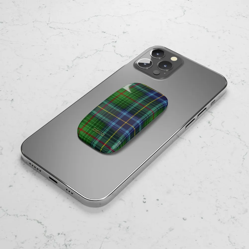 Blue Green Tartan Plaid Phone Grip & Stand