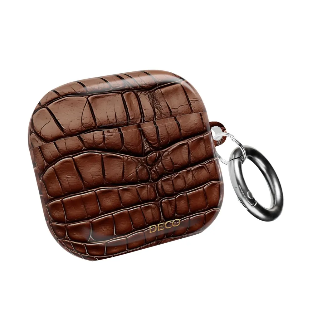 Brown Alligator Skin AirPod Case
