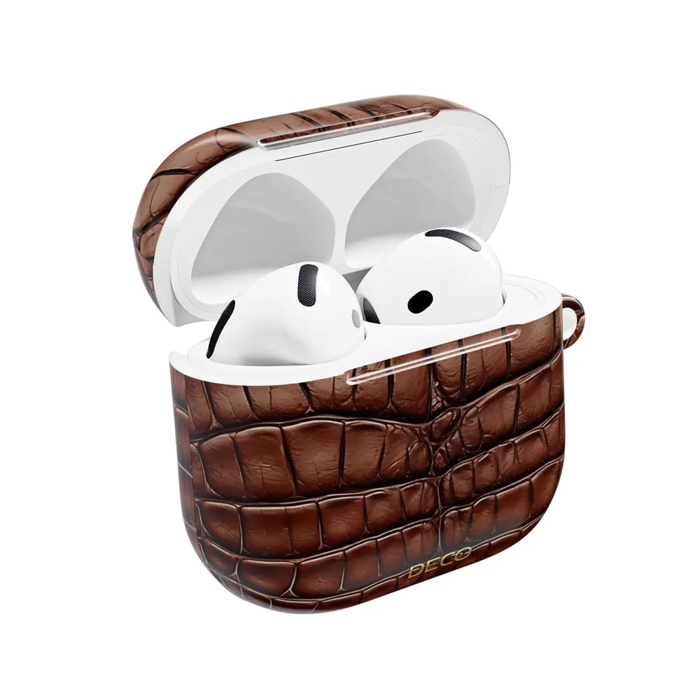 Brown Alligator Skin AirPod Case