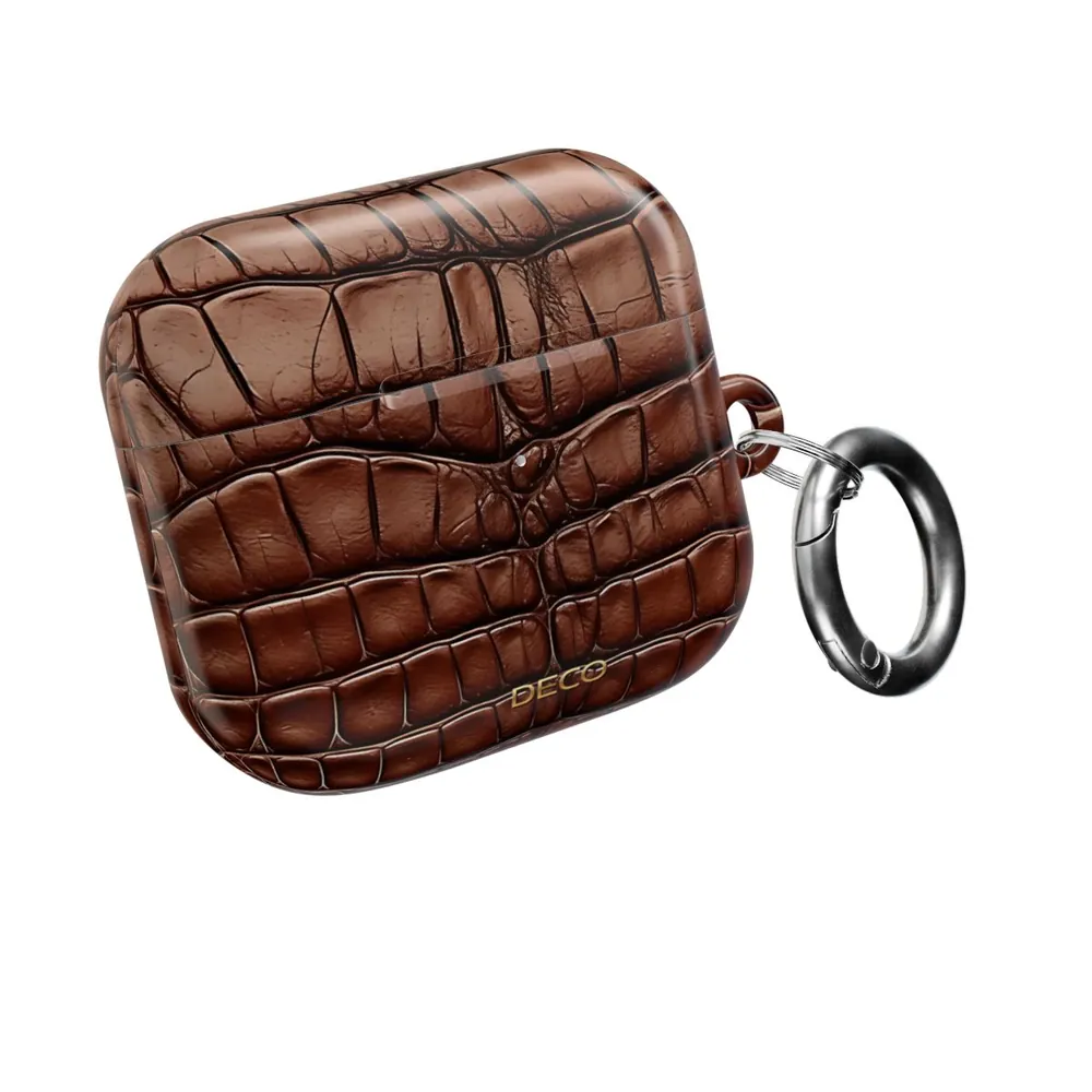 Brown Alligator Skin AirPod Case