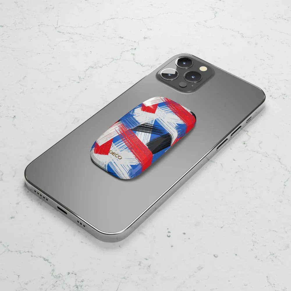 Brushstrokes Geometric Art Phone Grip & Stand