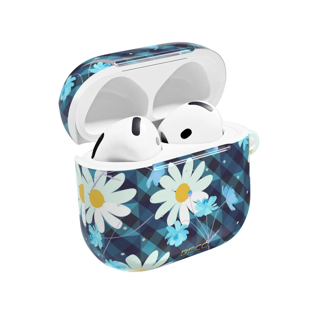 Daisy Blue Gingham Plaid AirPod Case