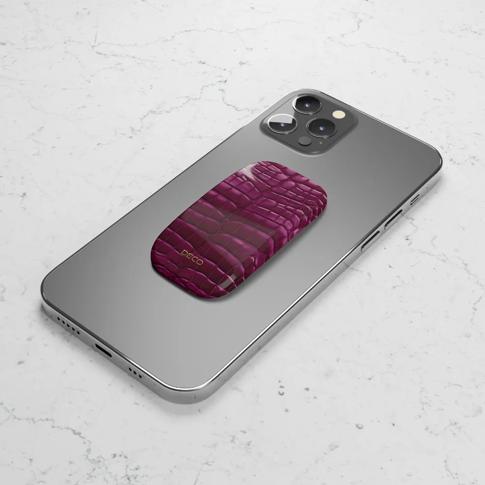 Deep Magenta Alligator Skin Phone Grip & Stand