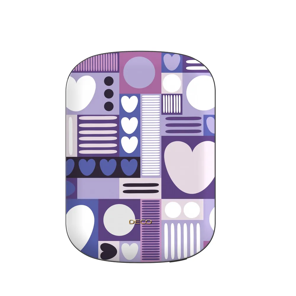 Deep Purple Graphic Hearts MagSafe Power Bank