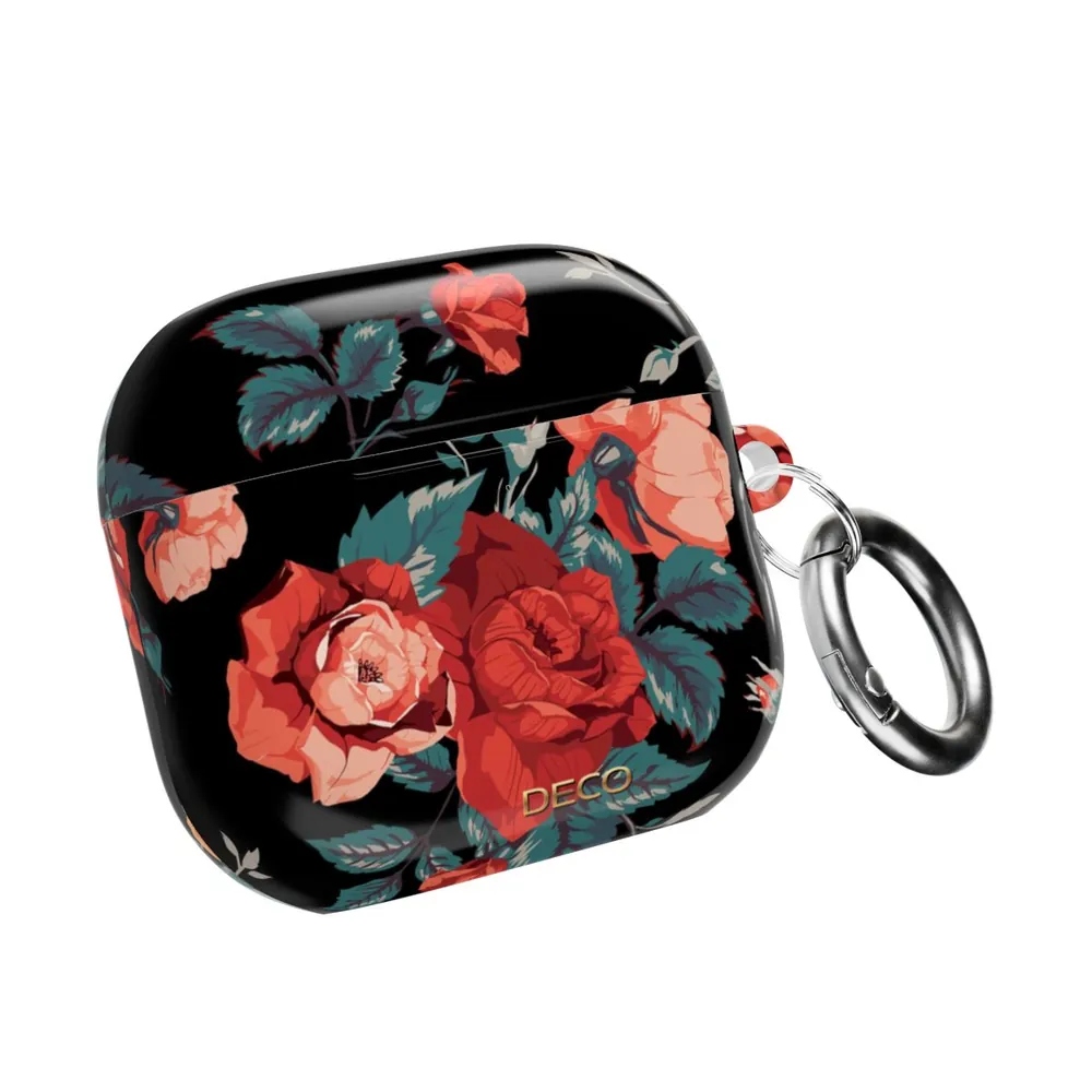 Deep Rose Floral AirPod Case