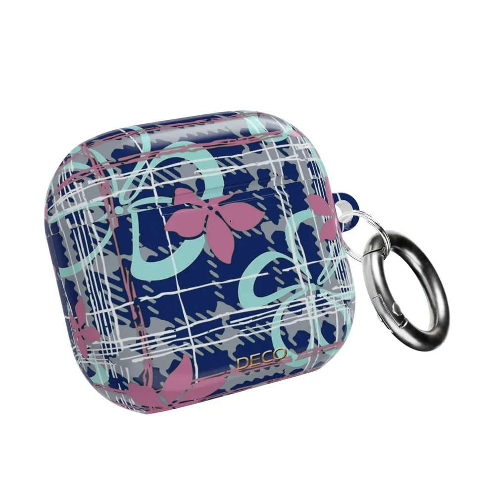 Digital Floral Plaid AirPod Case