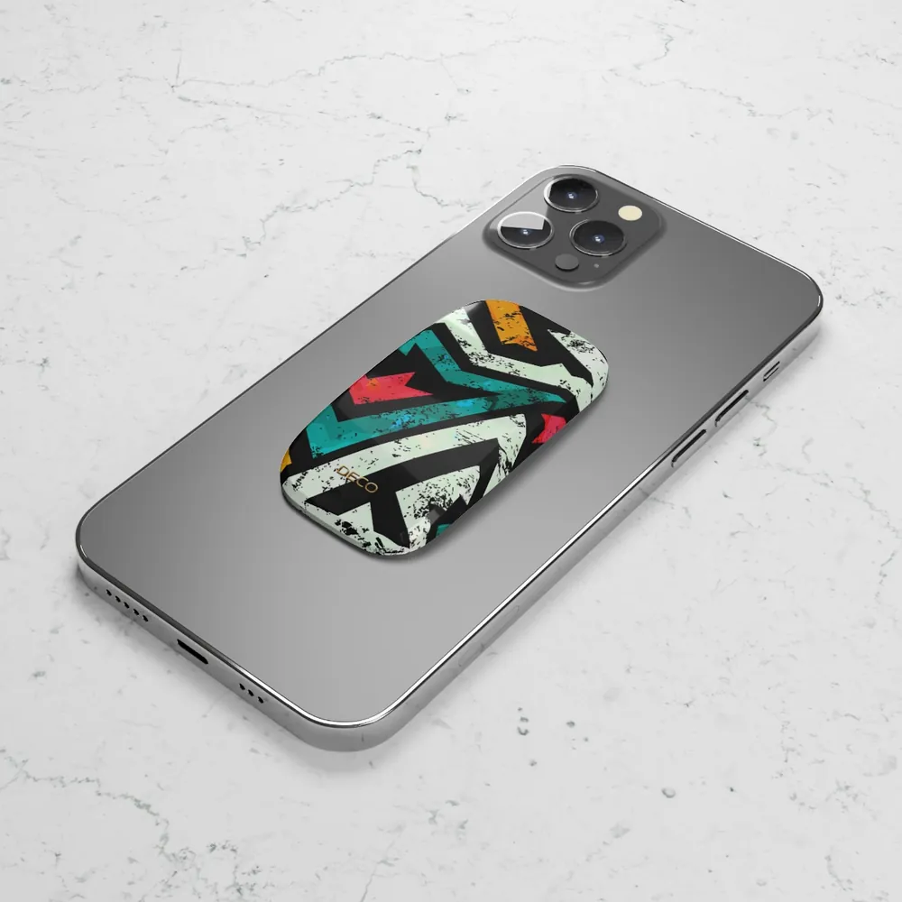 Distressed Frenzy Geometric Phone Grip & Stand