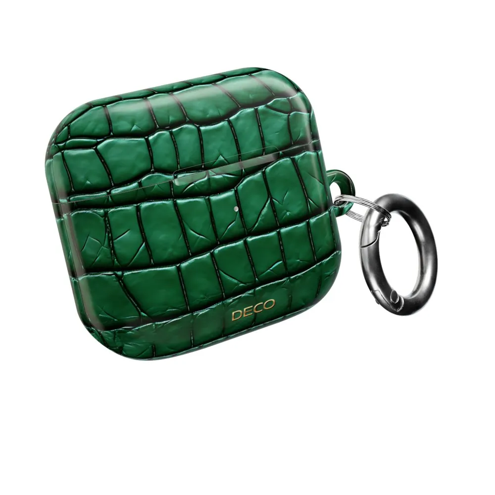 Emerald Alligator Skin AirPod Case