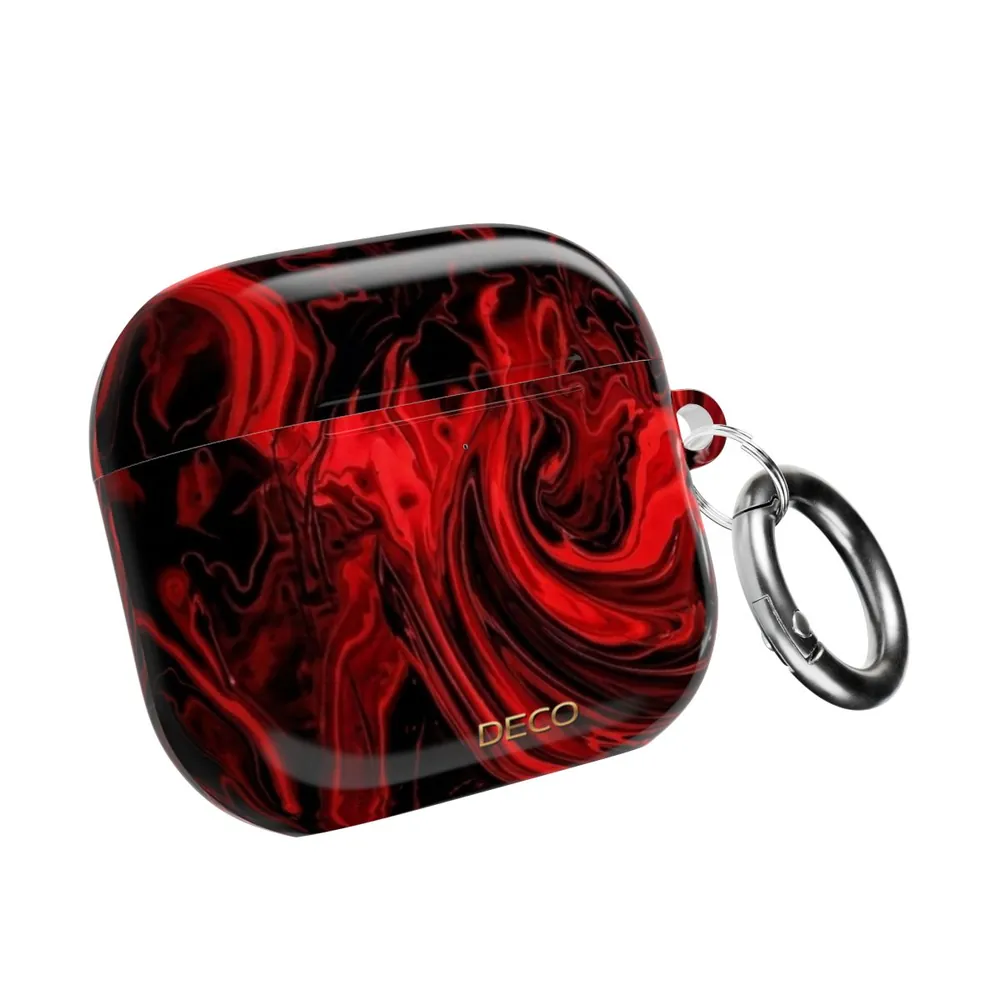 Fiery Red Swirl AirPod Case