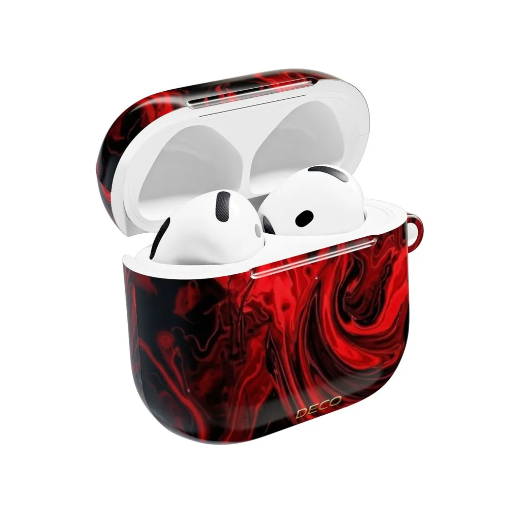 Fiery Red Swirl AirPod Case