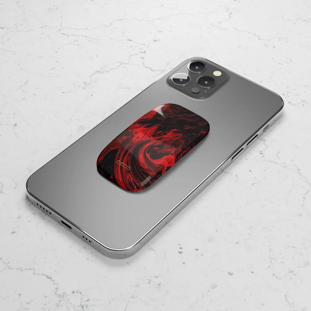 Fiery Red Swirl Phone Grip & Stand