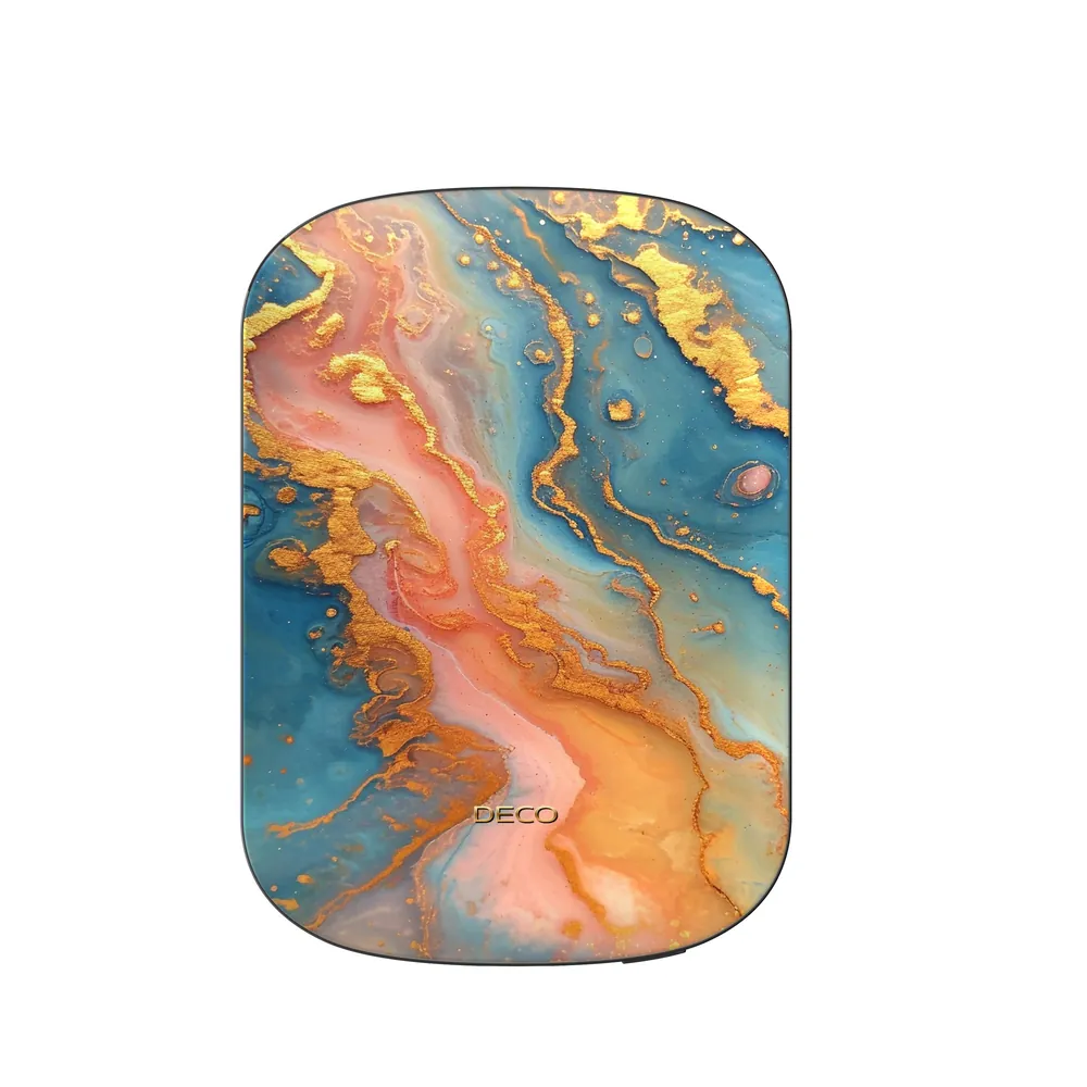 Gold Coral Watercolor Marble MagSafe Power Bank