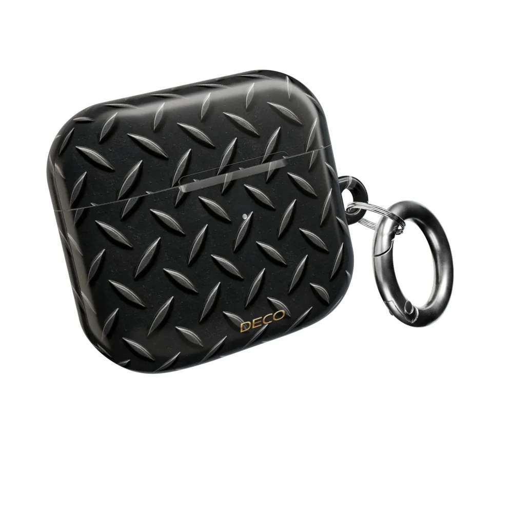Industrial Metal Black Diamond Plate AirPod Case