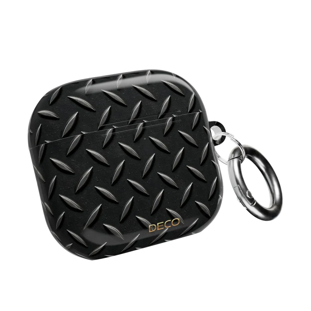 Industrial Metal Black Diamond Plate AirPod Case
