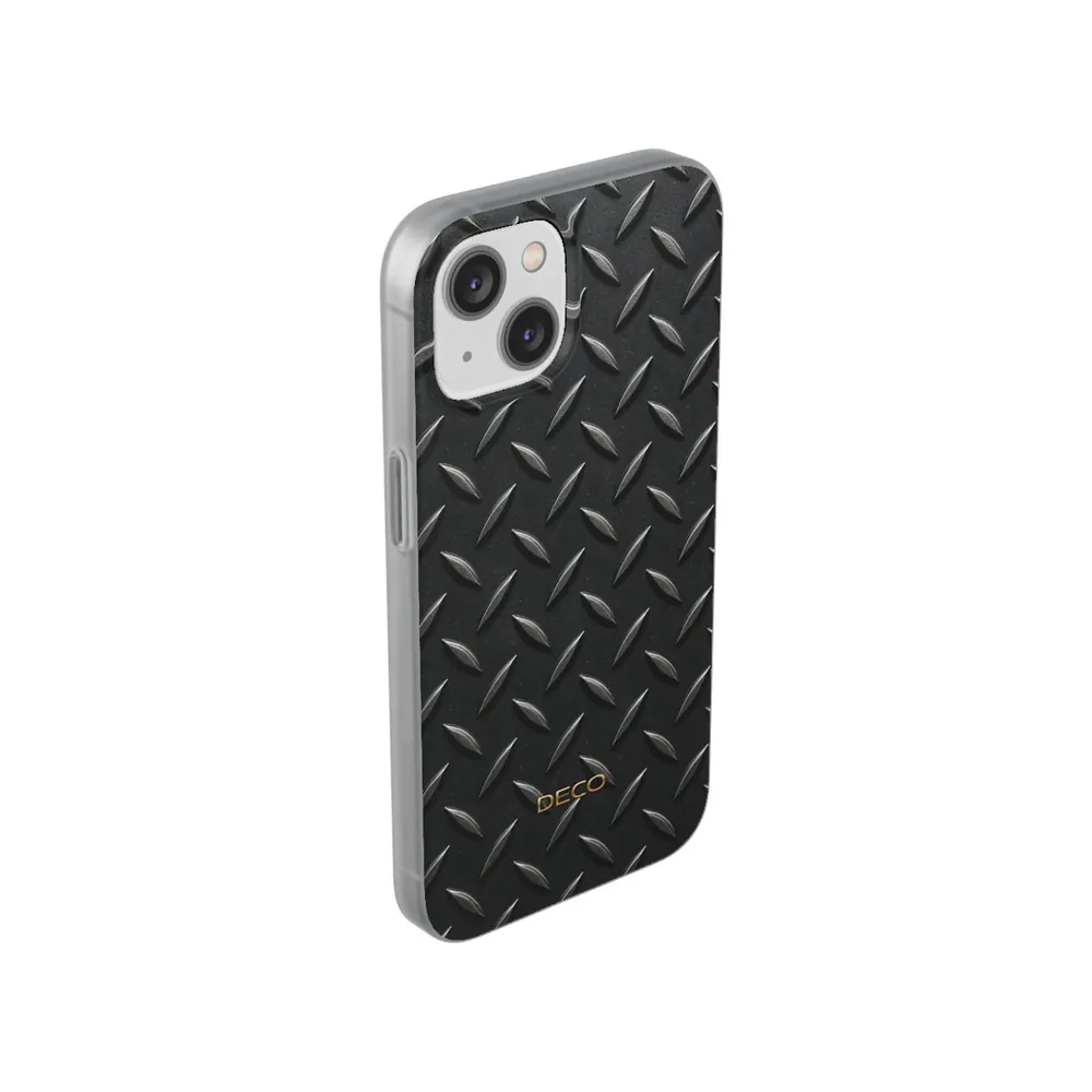 Industrial Metal Black Diamond Plate Phone Case