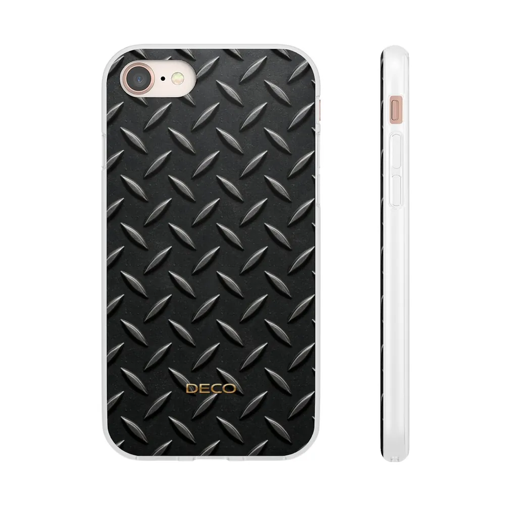 Industrial Metal Black Diamond Plate Phone Case