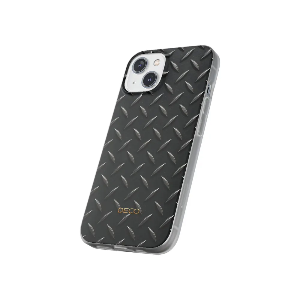 Industrial Metal Black Diamond Plate Phone Case