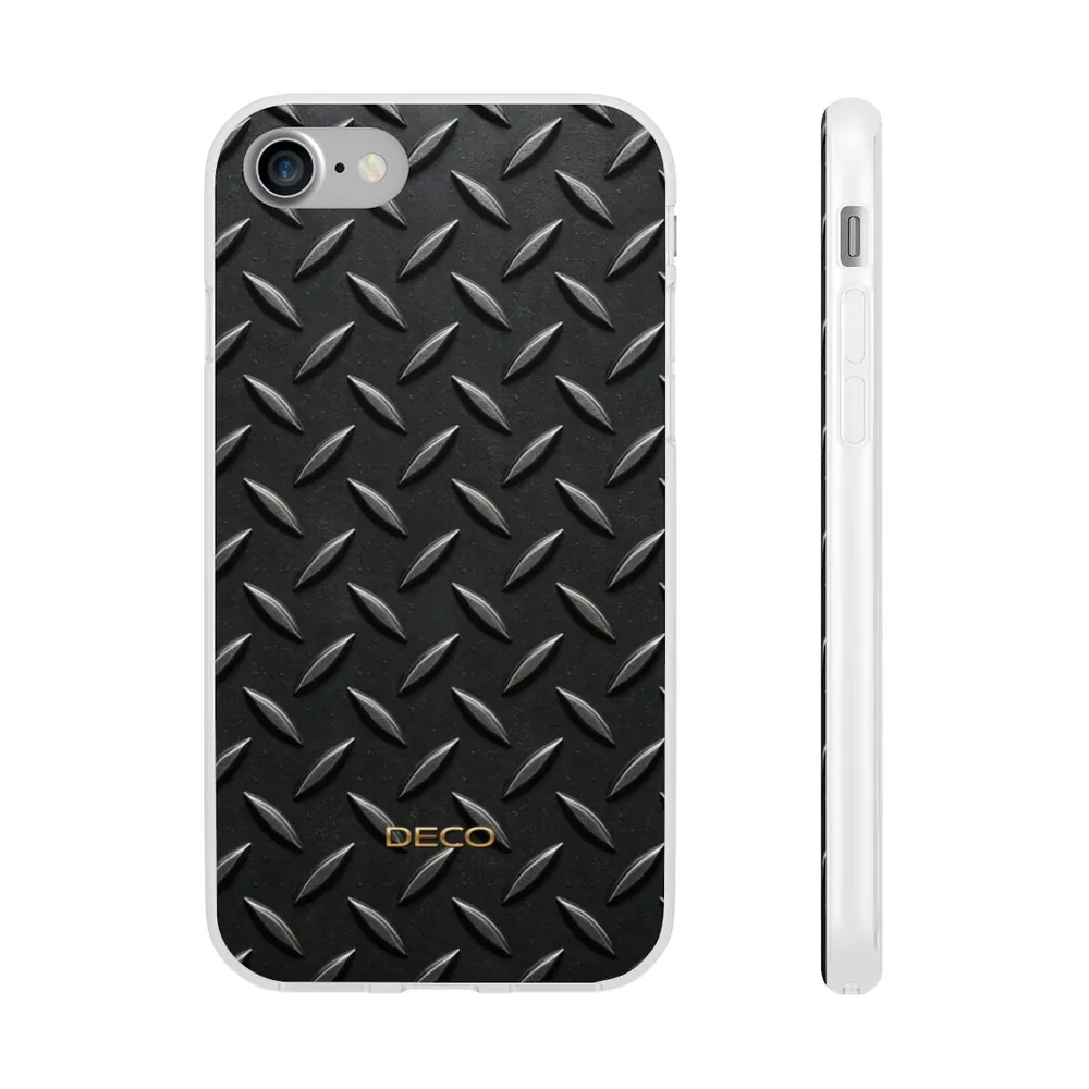 Industrial Metal Black Diamond Plate Phone Case