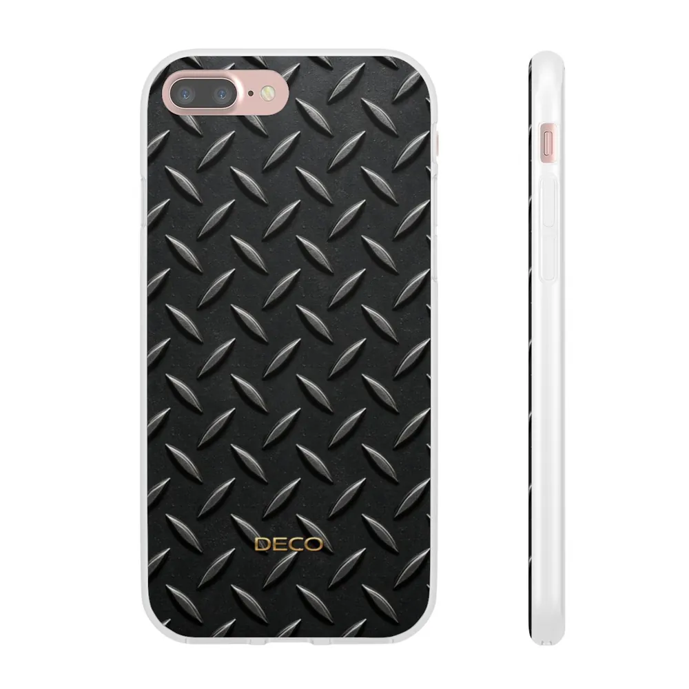 Industrial Metal Black Diamond Plate Phone Case